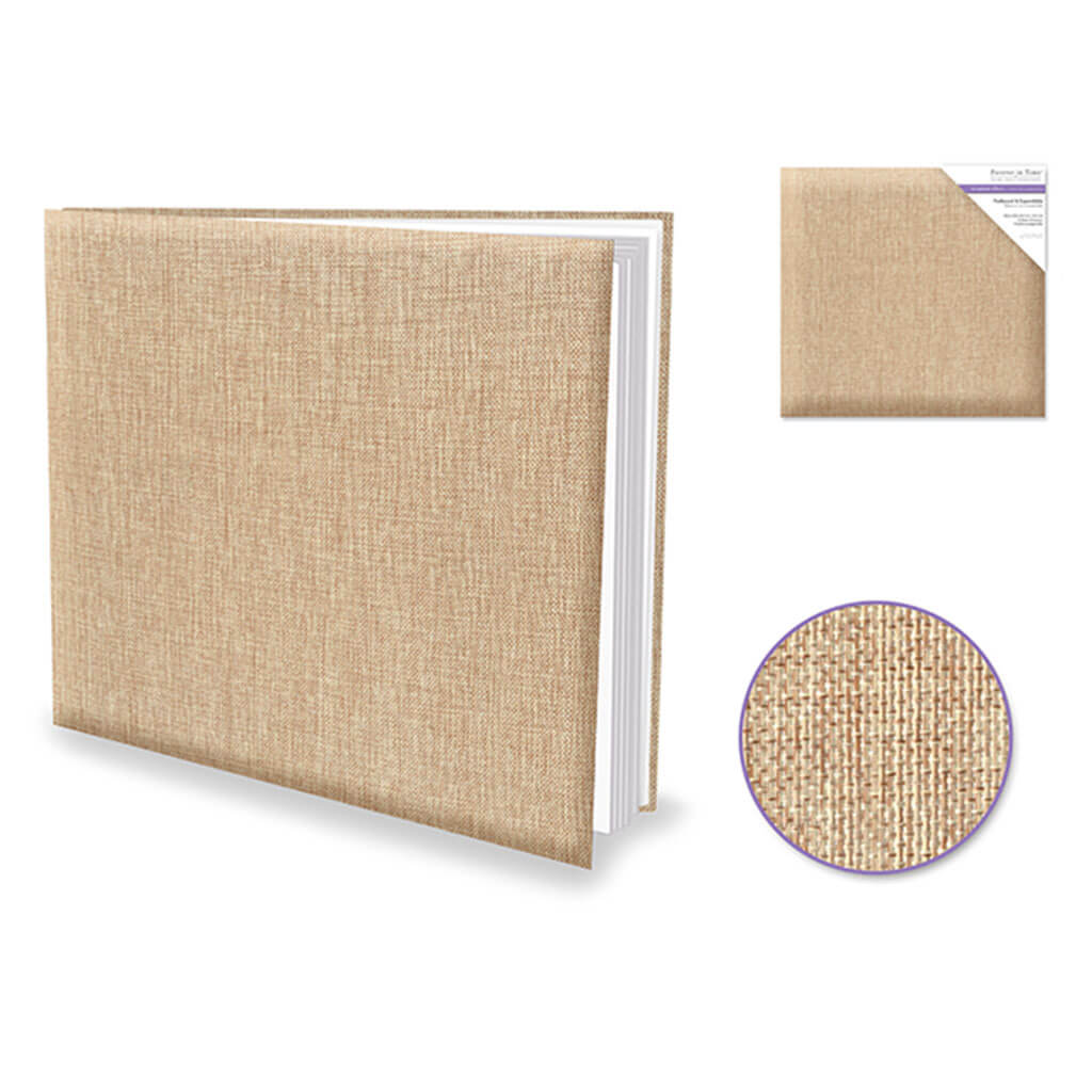 Post Bound with 10 Shts &amp; Prot 12in x 12in, Burlap