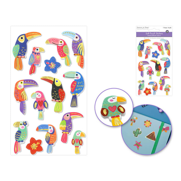 3D Foil Soft-Touch Themed 3.9in x 6.3in, Toucan