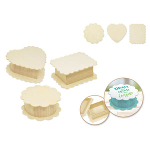 Keepsake Box with Snap Lid Scalloped Series 4.3in x 1.7in