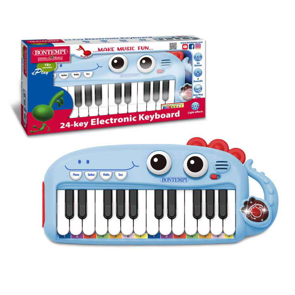 Bontempi 24 Key Keyboard Dinodina Sky Blue