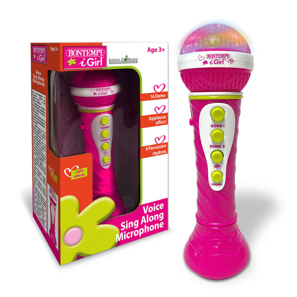 Bontempi Karaoke Microphone with Light Effects, Pink