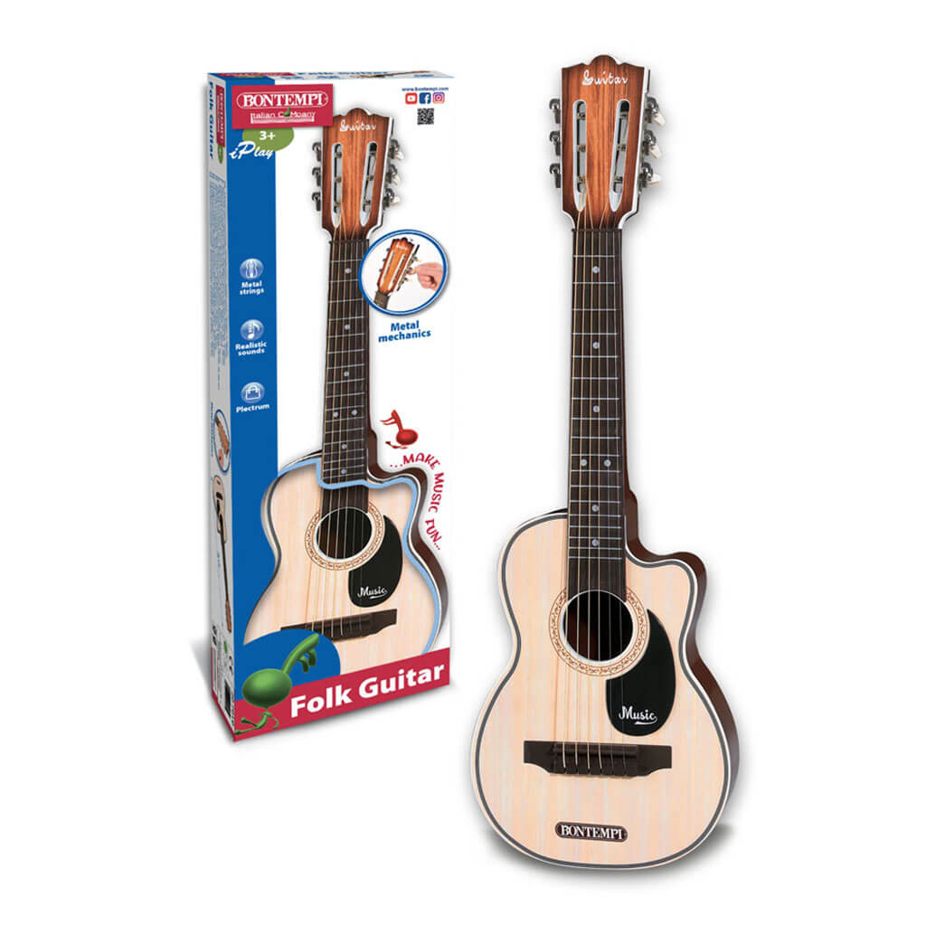 Bontempi Folk Guitar with Metal Strings, 70cm