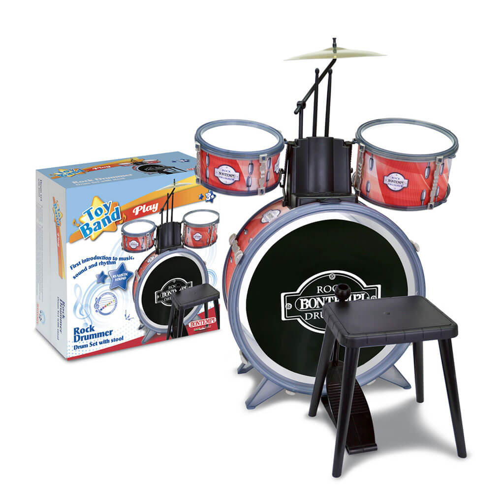 Bontempi Rock Drum Set with Stool ans Sticks