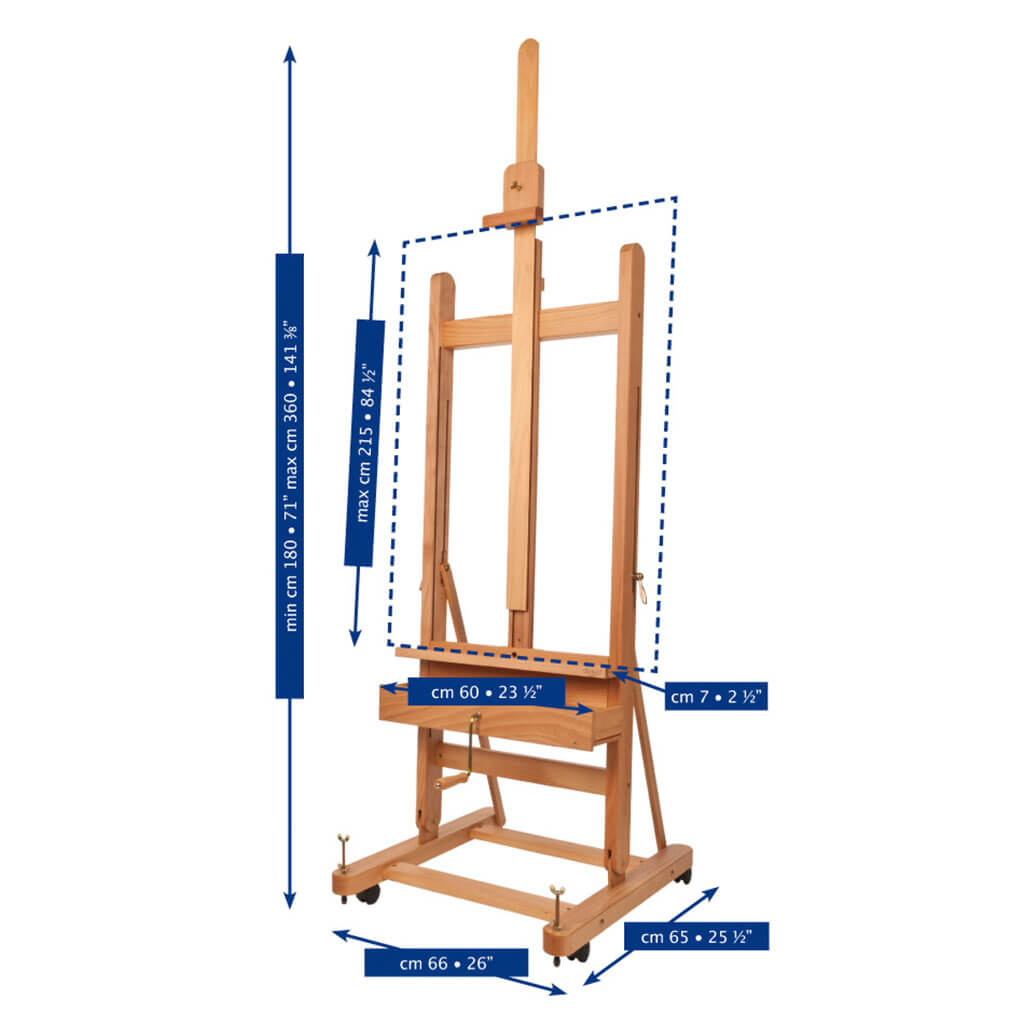 Mabef Small Studio Easel With Crank