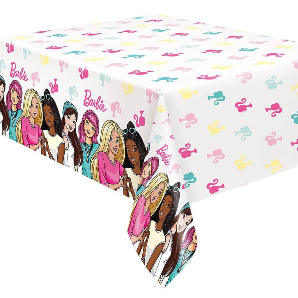 Barbie Rectangular Plastic Table Cove 54in x 84in