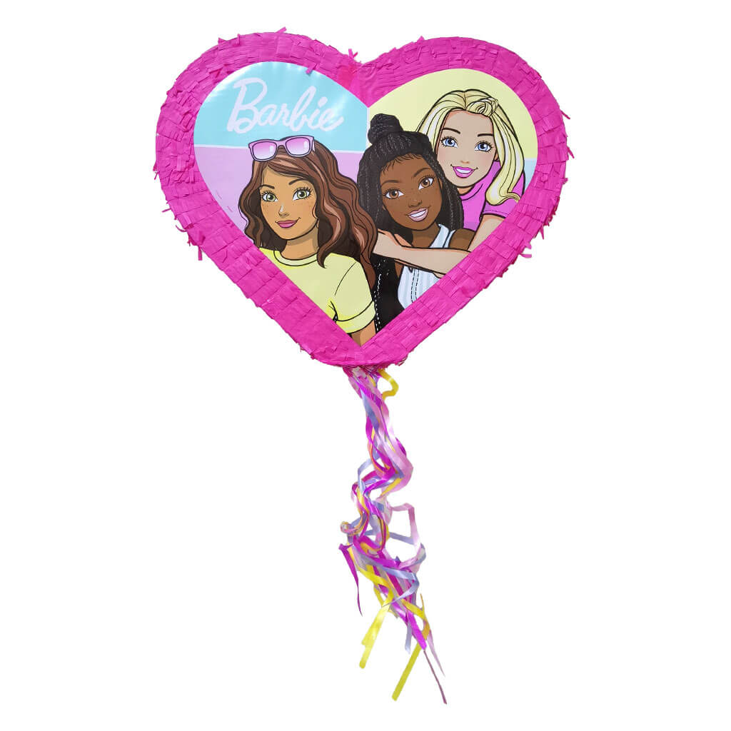 Barbie Heart Shape Drum Pull Pinata