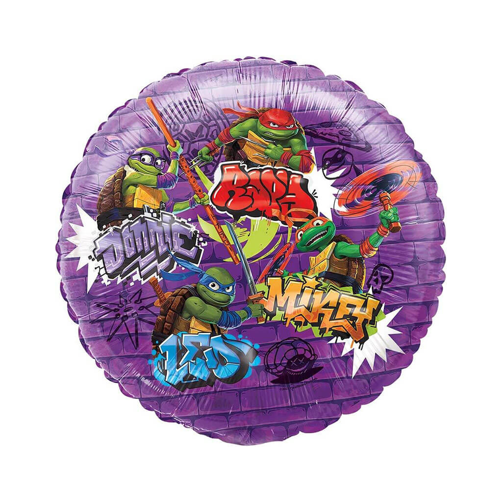 TMNT Mutant Mayhem Foil Balloon, 18in