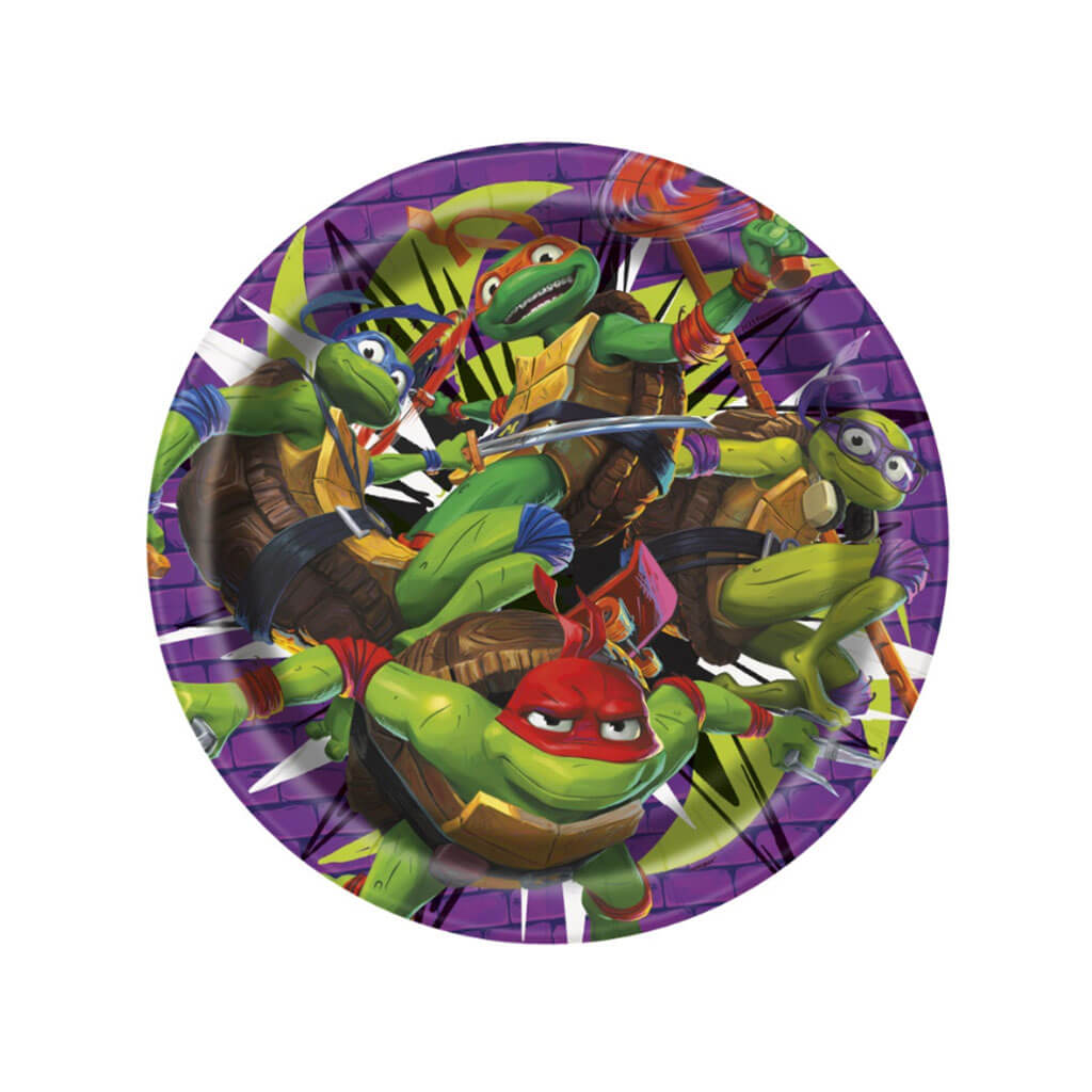 TMNT Mutant Mayhem Dinner Plate 8ct, 9in