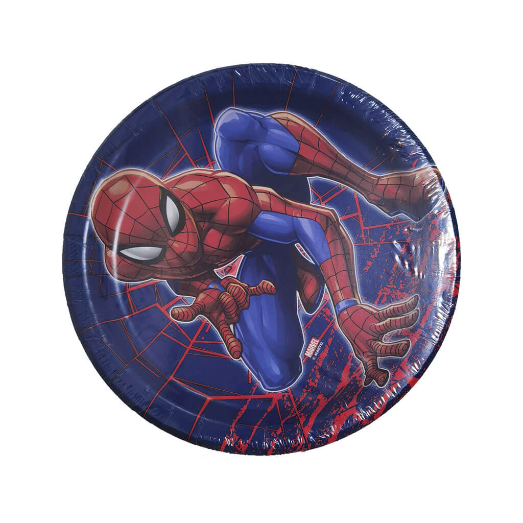 Spiderman Dinner Plates 9in, 8ct