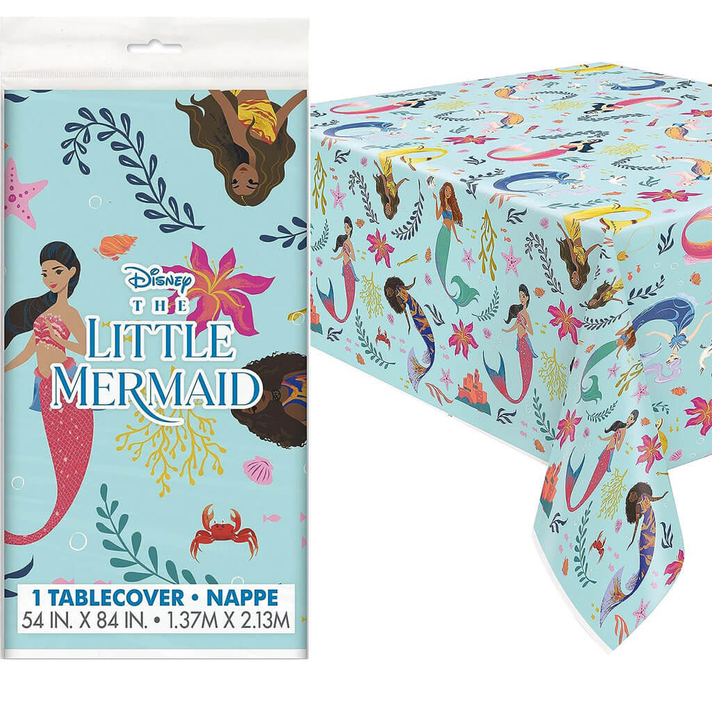 The Little Mermaid Plastic Tablecover 54in x 84in