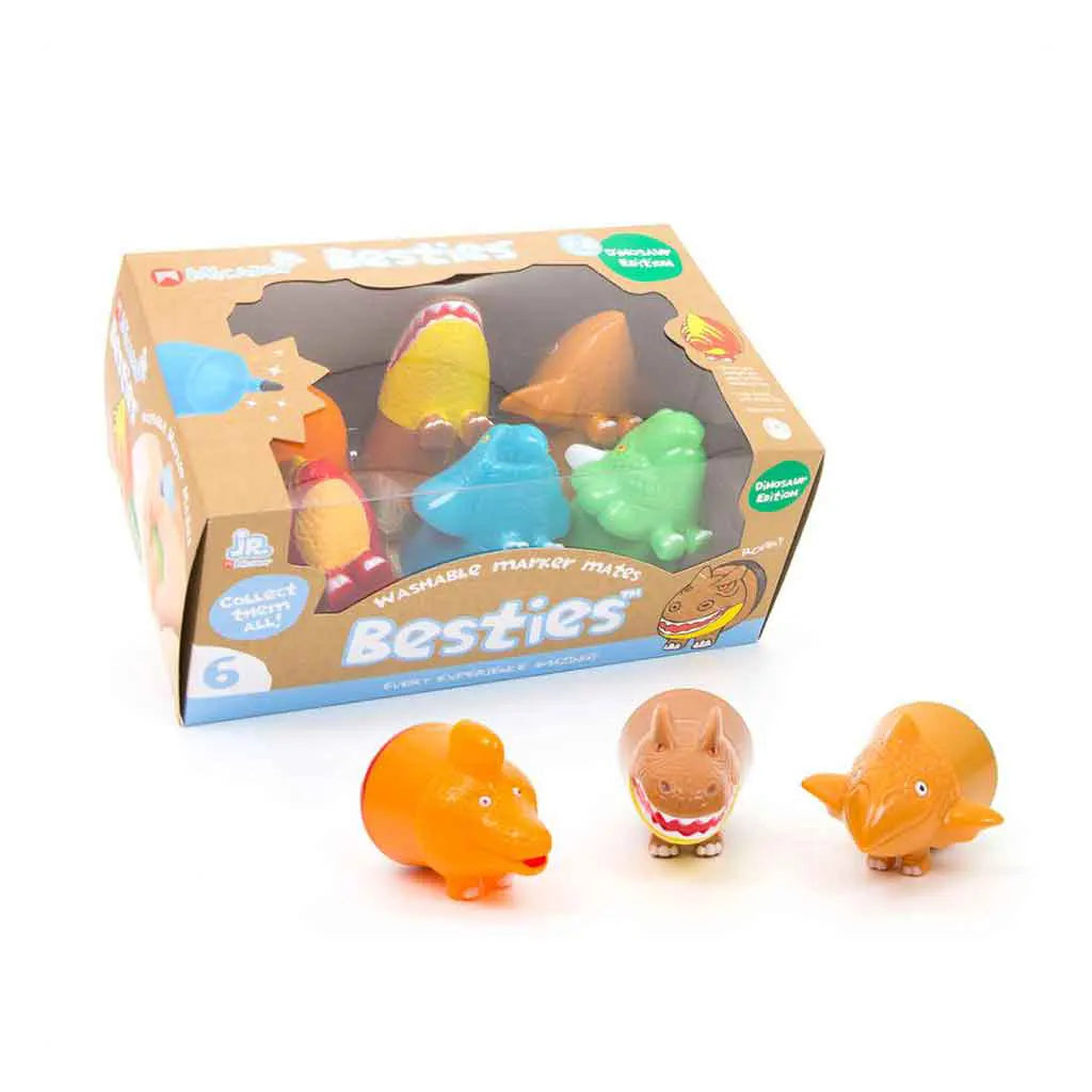 Besties Marker Mates,Dino - 6/Pkg