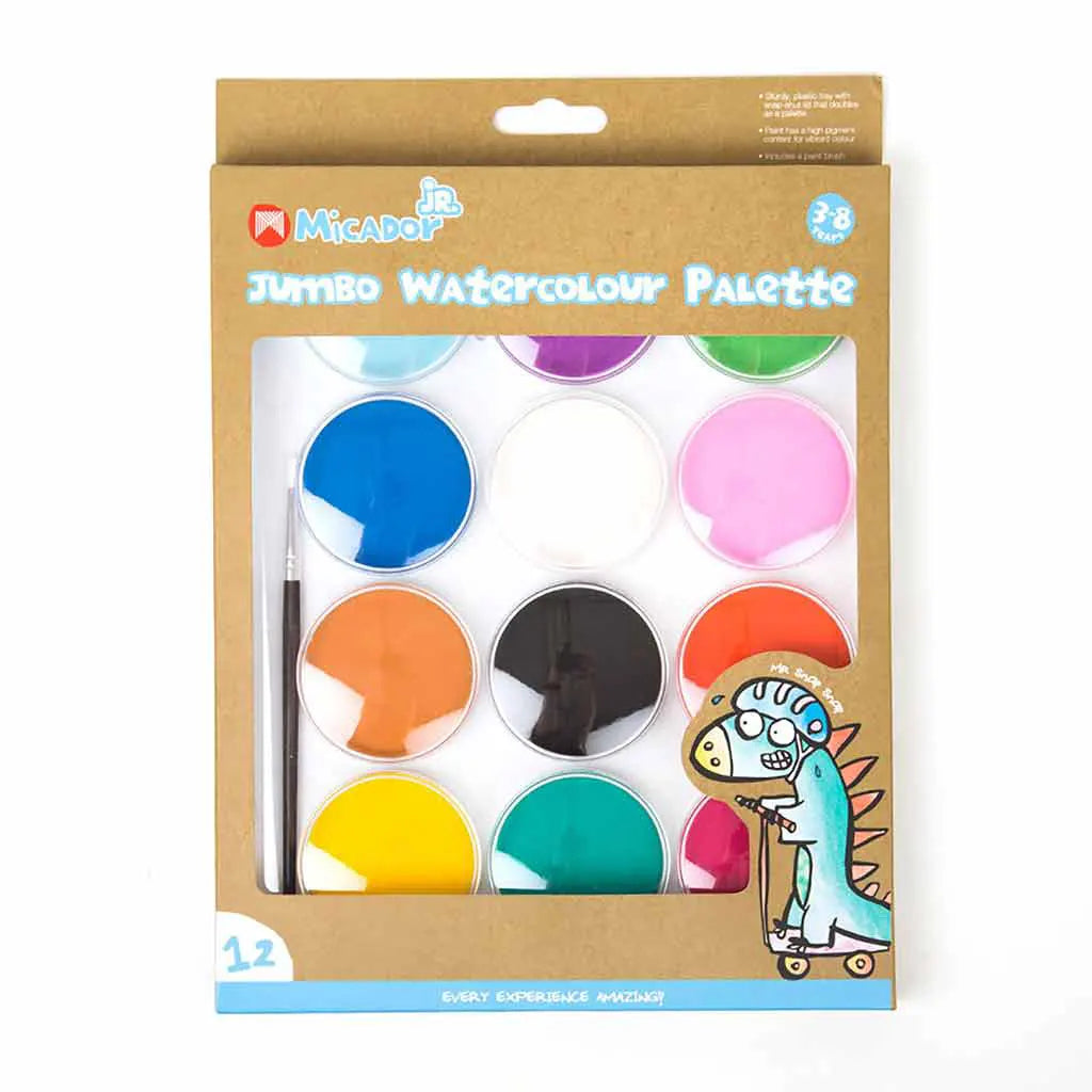 Jumbo Watercolour 12 Color Palette