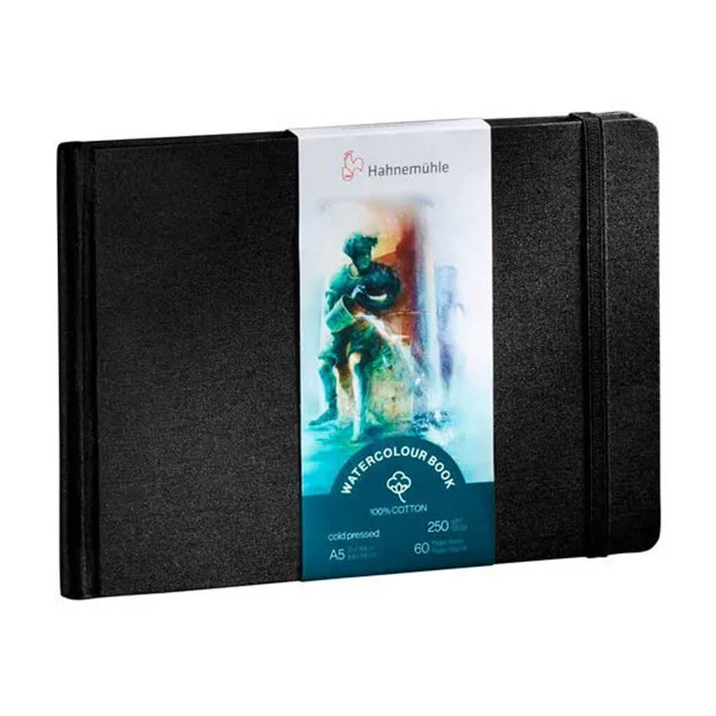 Hahnemuhle Watercolor Book 8.3in x 5.8in, A5 Landscape, 30 Sheets/60 pages Cold Pressed