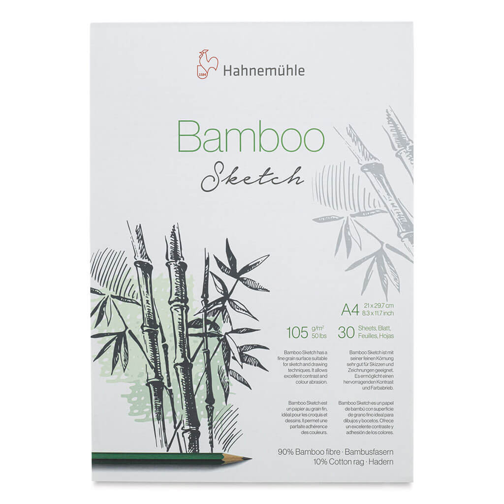 Hahnemuhle Bamboo Sketch Pad 105gsm 8.27in x 11.69in, DIN A4, 30 Sheets