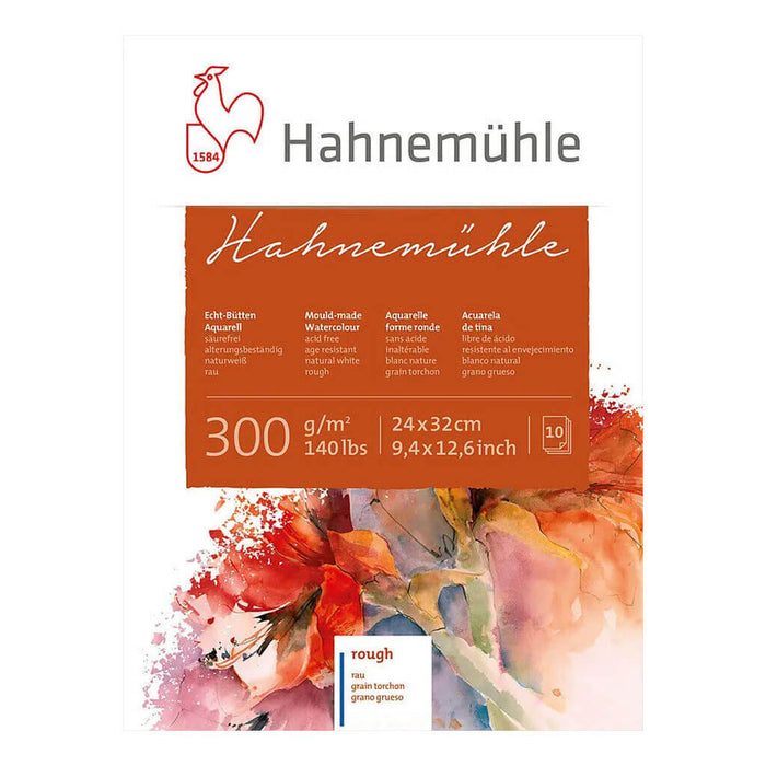 Watercolor Block "Hahnemuhle" Rough 300gsm, 24cm x 32cm, 10 Sheets