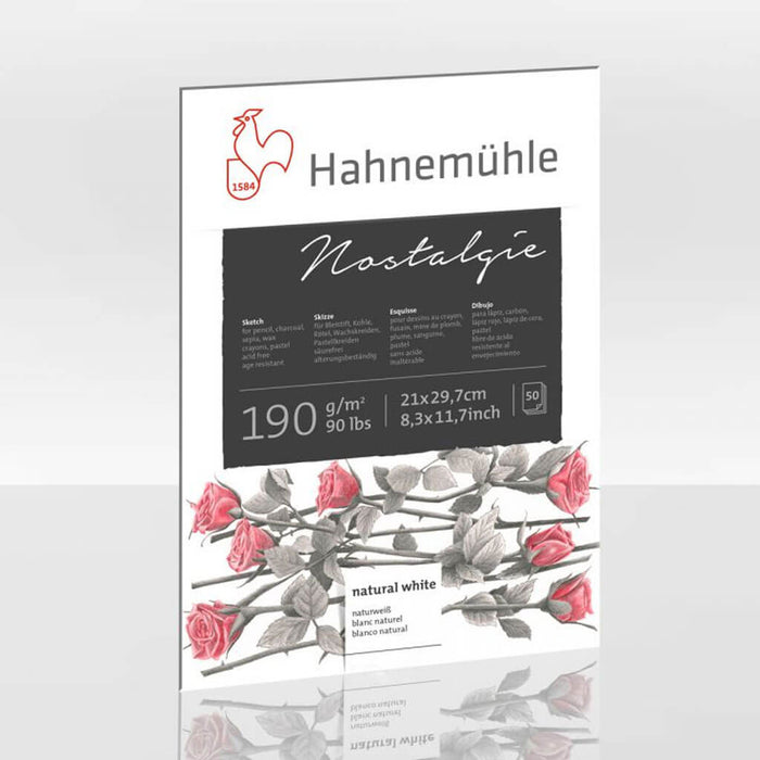 Hahnemuhle SketchPad "Nostalgie" 190gsm, DIN A4 21cm x 29.7cm, 50 Sheets