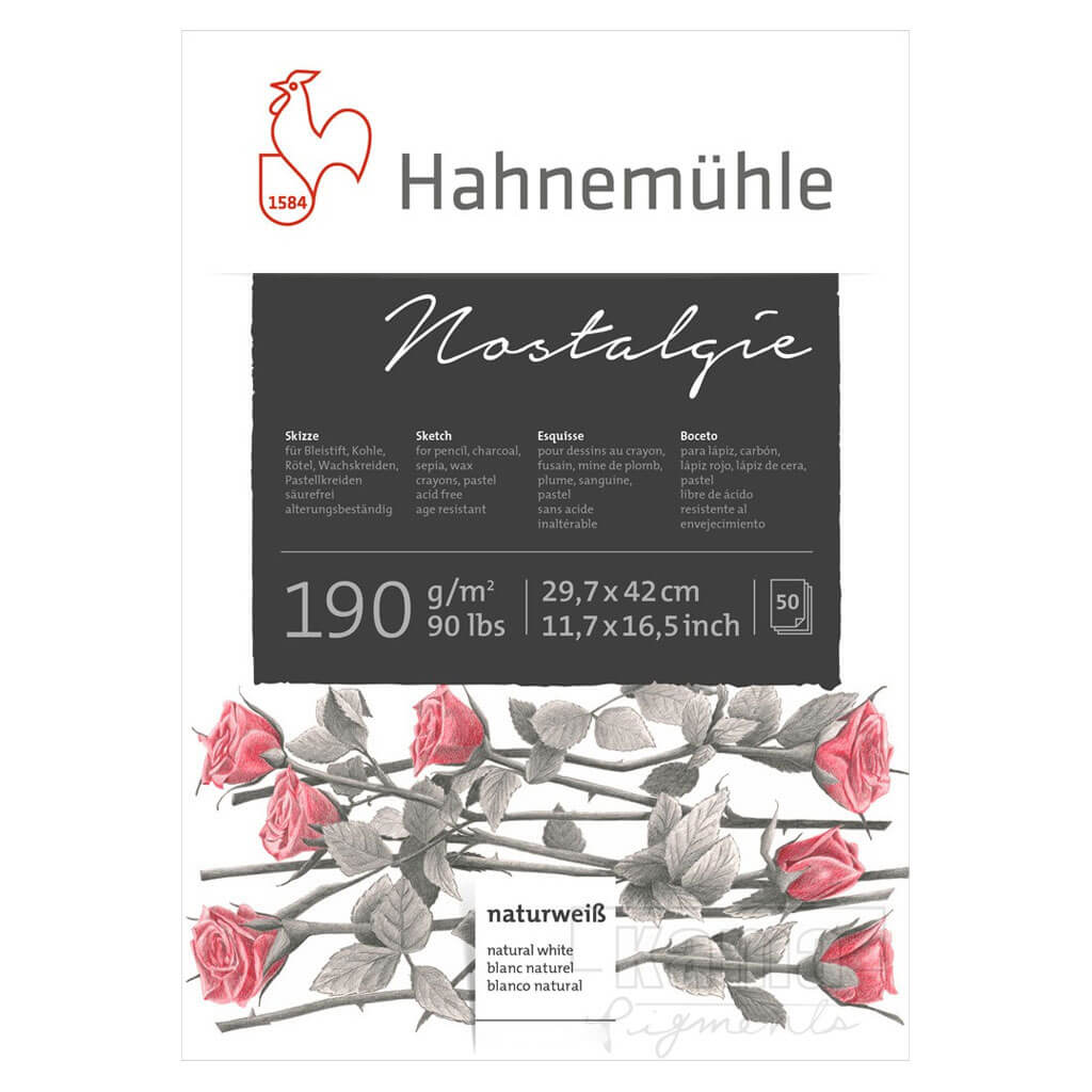 Hahnemuhle SketchPad "Nostalgie" 190gsm, DIN A3 29cm x 42cm, 50 Sheets