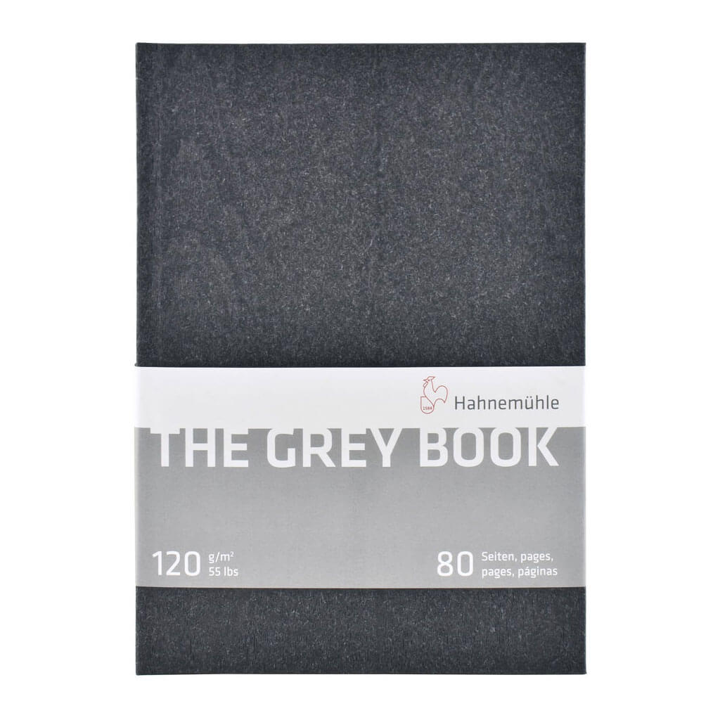 Hahnemuhle The Grey Book 120gsm, with grey paper A5 portrait Size, 40 Sheets/80pages