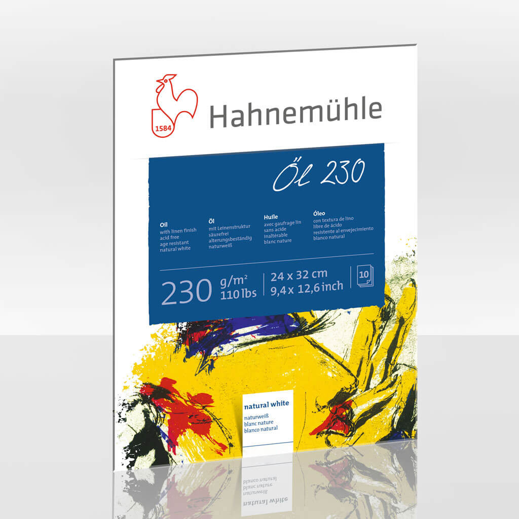 Hahnemuhle Oil Block 230gsm, 24cm x 32cm, 10 Sheets