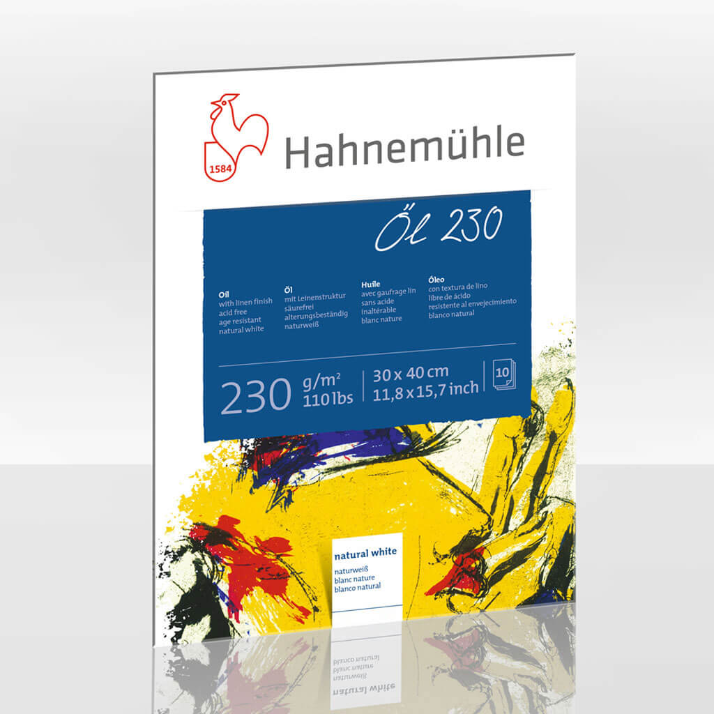 Hahnemuhle Oil Block 230gsm, 30cm x 40cm, 10 Sheets