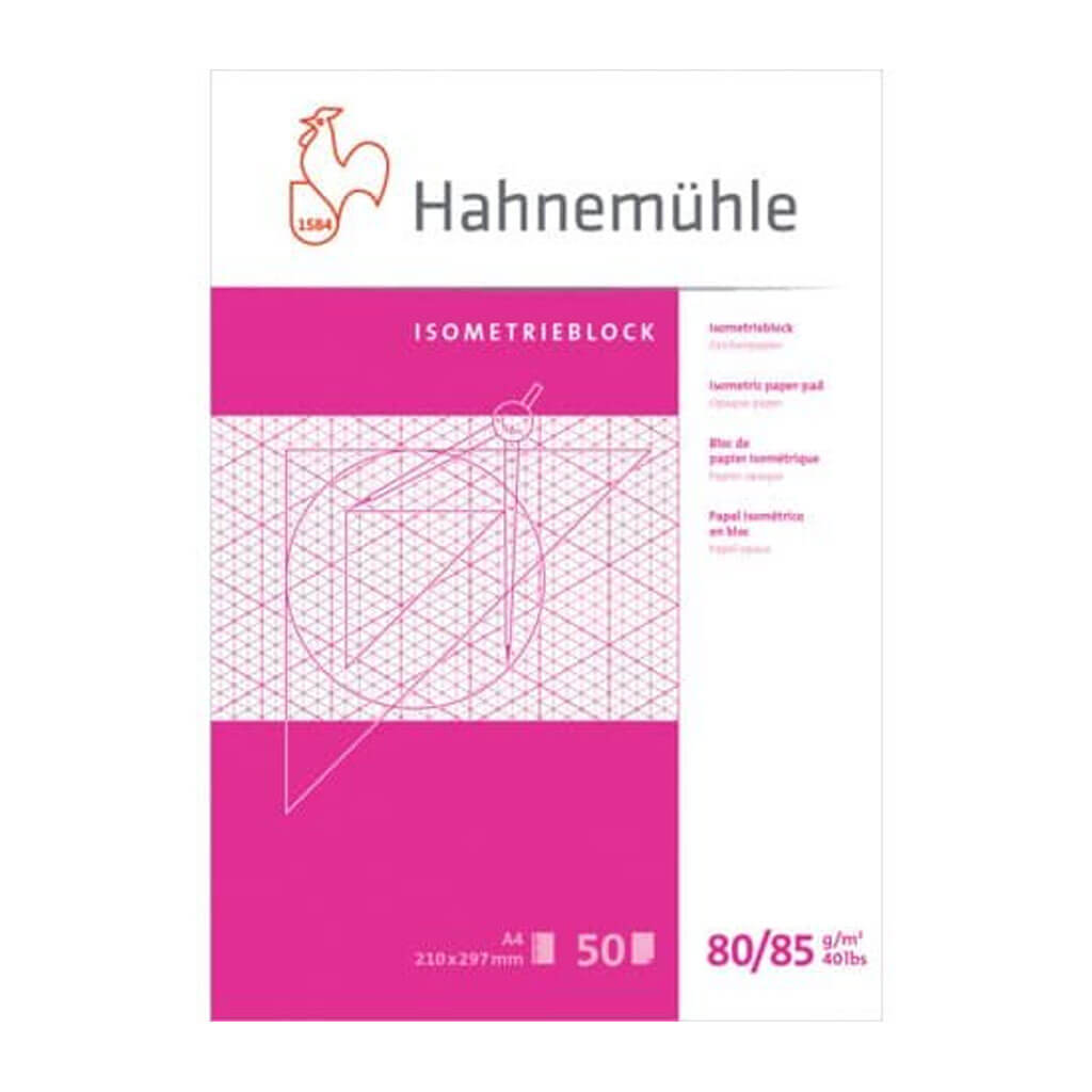 Hahnemuhle Isometric Paper Pad Blue 80gsm, DIN A4, 50 Sheets