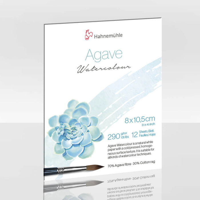 Hahnemuhle Agave Watercolor Natural Line 290Gsm, 8cm x 10.5cm, 12 Sheets