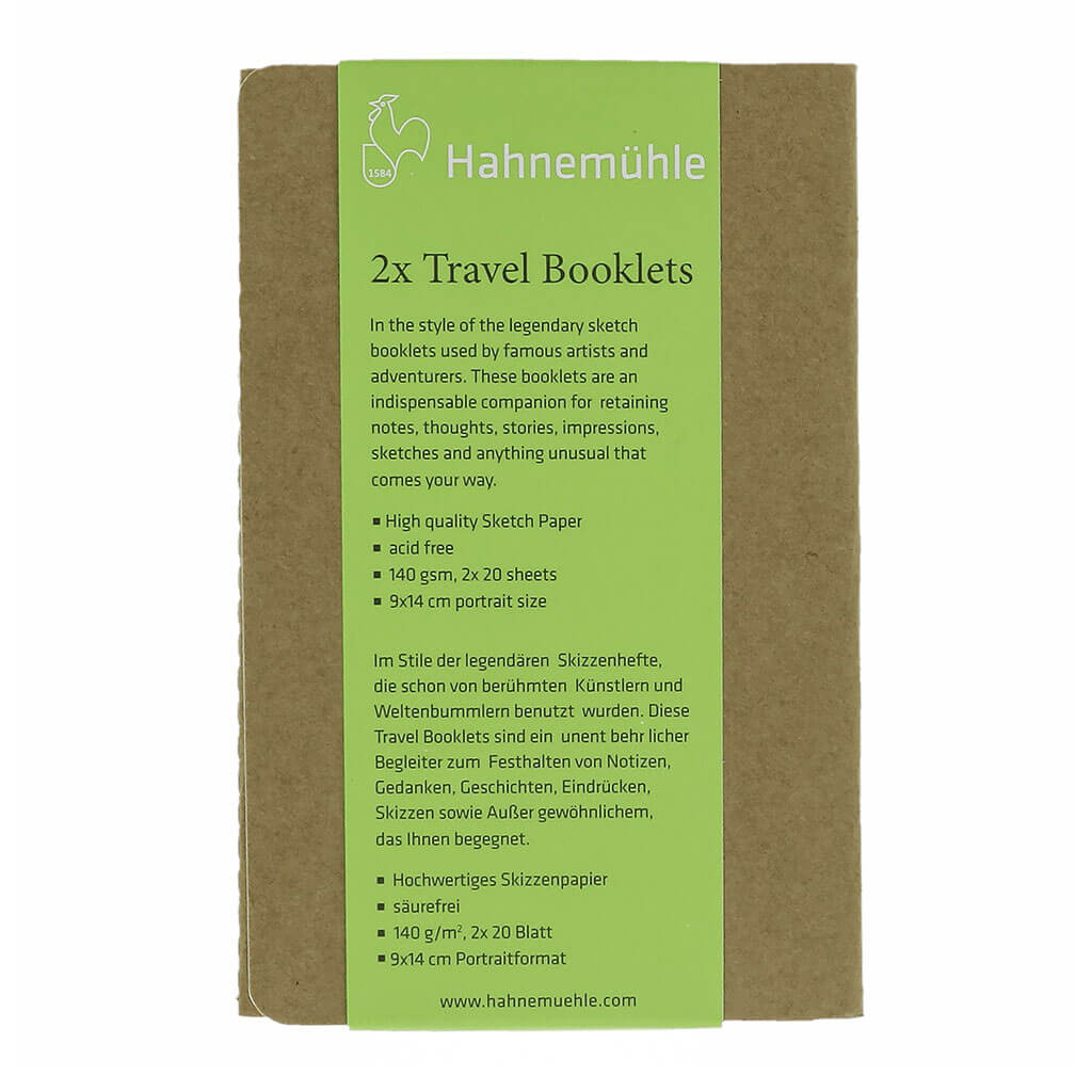 Travel Booklets 2pk 9cm x 14cm Portrait, 20 and 40 Sheets