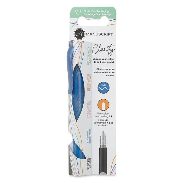 Manuscript Clarity Fountain Pen, Blue