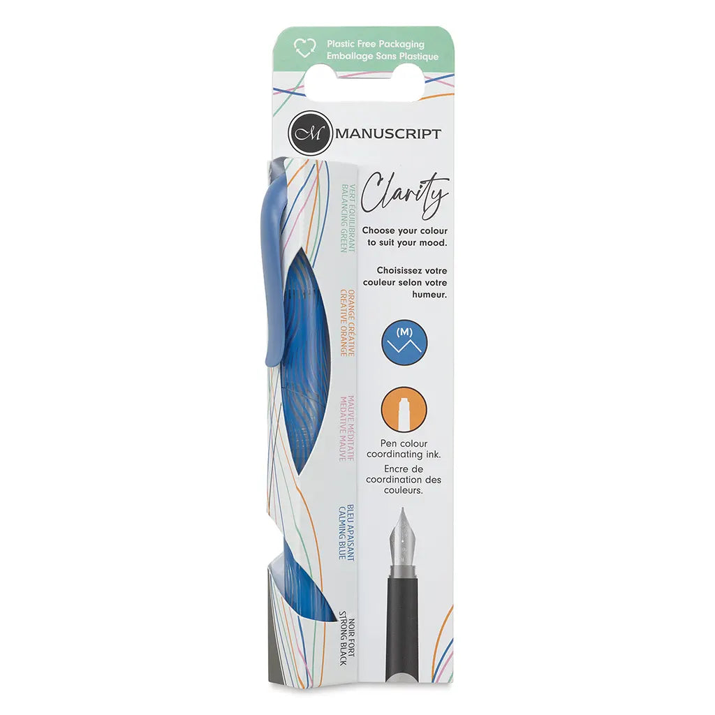 Manuscript Clarity Fountain Pen, Blue
