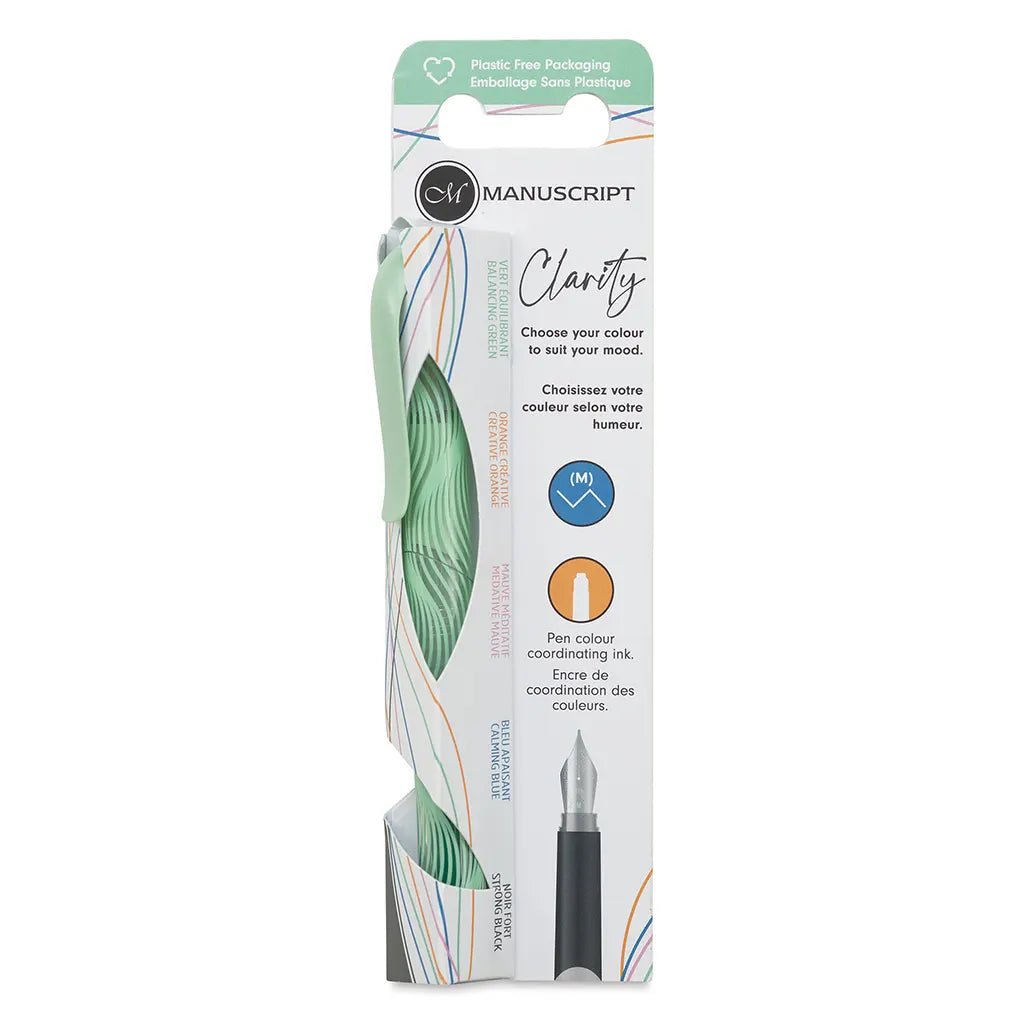 Manuscript Clarity Fountain Pen, Green