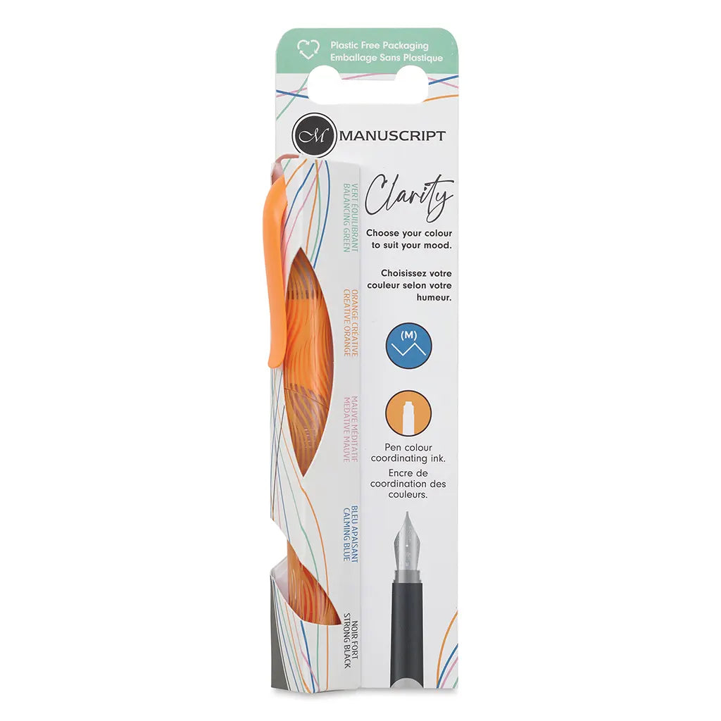 Manuscript Clarity Fountain Pen, Orange