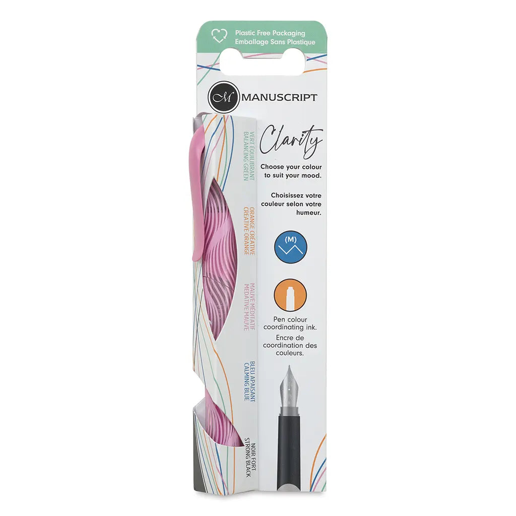 Manuscript Clarity Fountain Pen, Pink