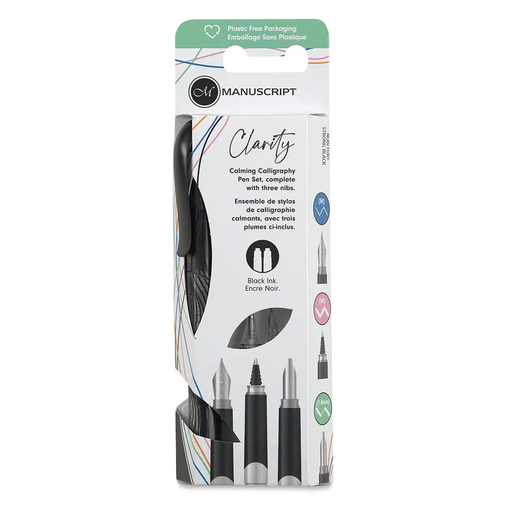Manuscript Clarity Fountain Pen Set, Black