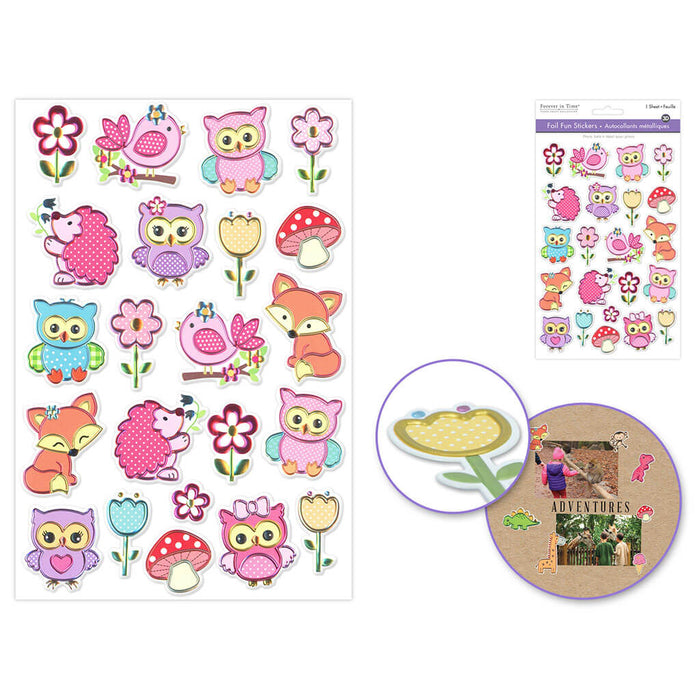 Paper Craft Sticker: 5.5in x 8.3in 3D Pop-Up Foil, Creature Fun