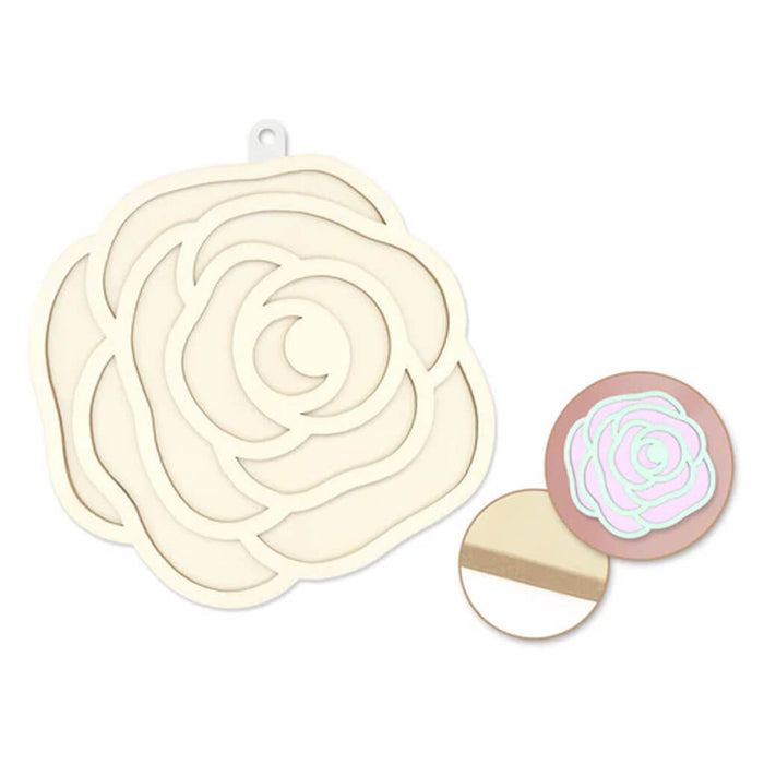 Wood Decor: 10in DIY Plaque 3D 7mm(T) Rose