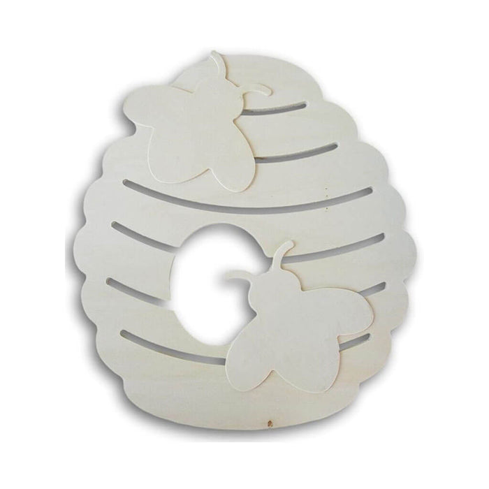Wood Decor: 10in DIY Plaque 3D 7mm(T) Beehive