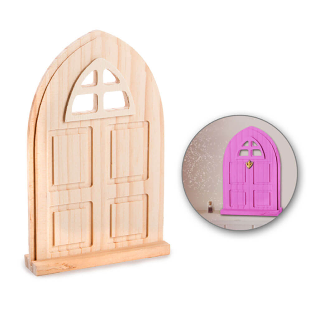 Wood Craft: 4.25in x 6.5in x 0.25in Fairy Garden Door