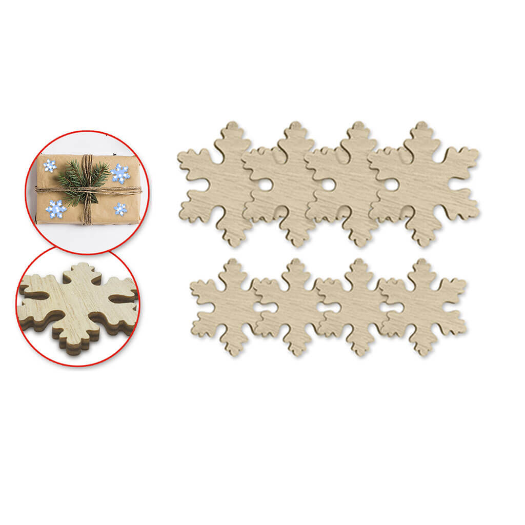 Holiday Wood Craft: Table Scatter 8pc (2-Sizes)