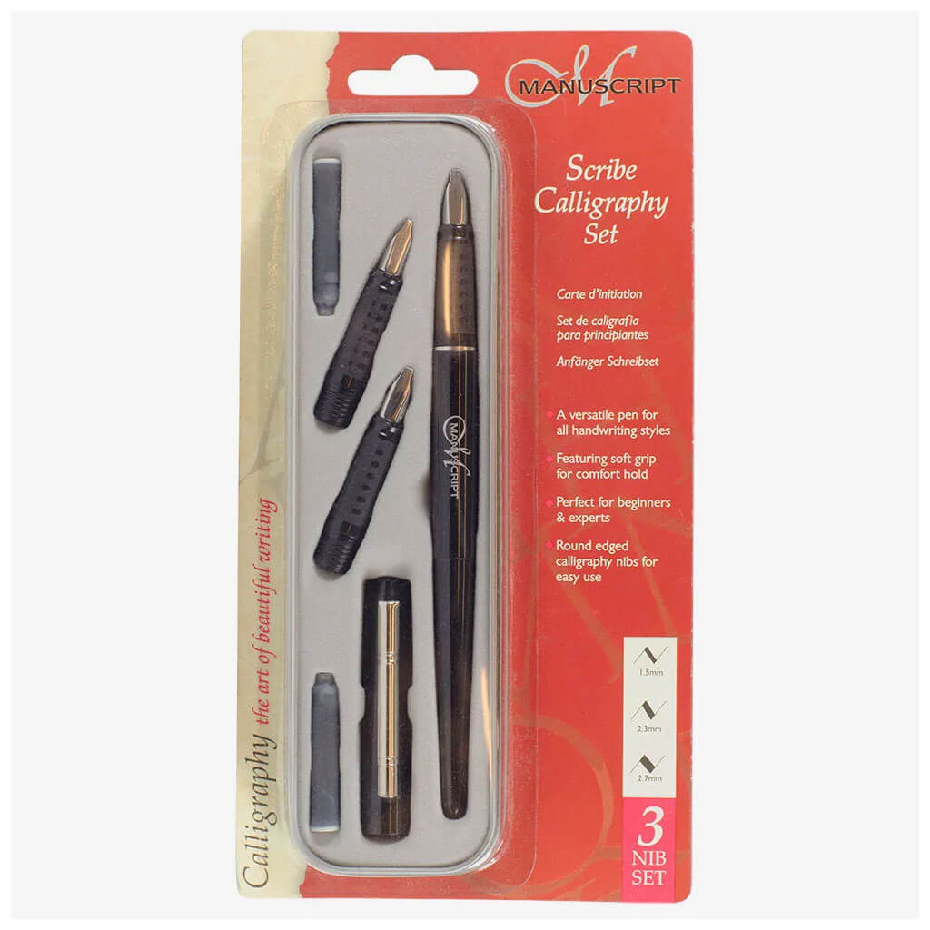 Scribe Calligraphy 3 Nib Set 1.5mm, 2.3mm and 2.7mm