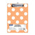 BAZIC Standard Size Carnival Polka Dot Paperboard Clipboard with Low Profile Clip