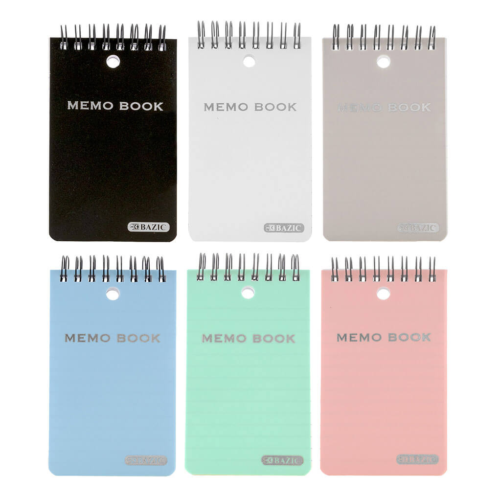 Memo Books Top Bound Poly Spiral 3in x 5in, 100ct