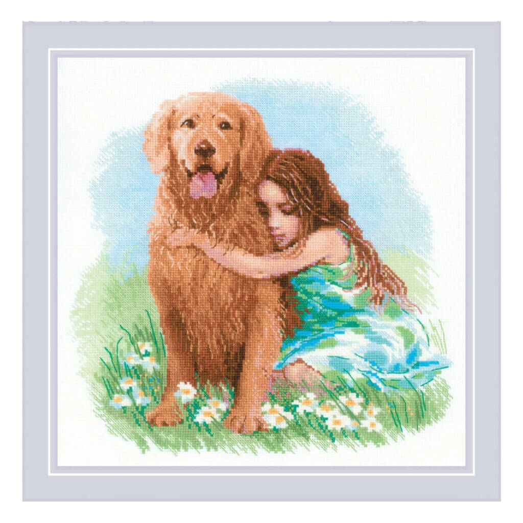 RIOLIS Counted Cross Stitch Kit 11.75in x 11.75in, True Friend