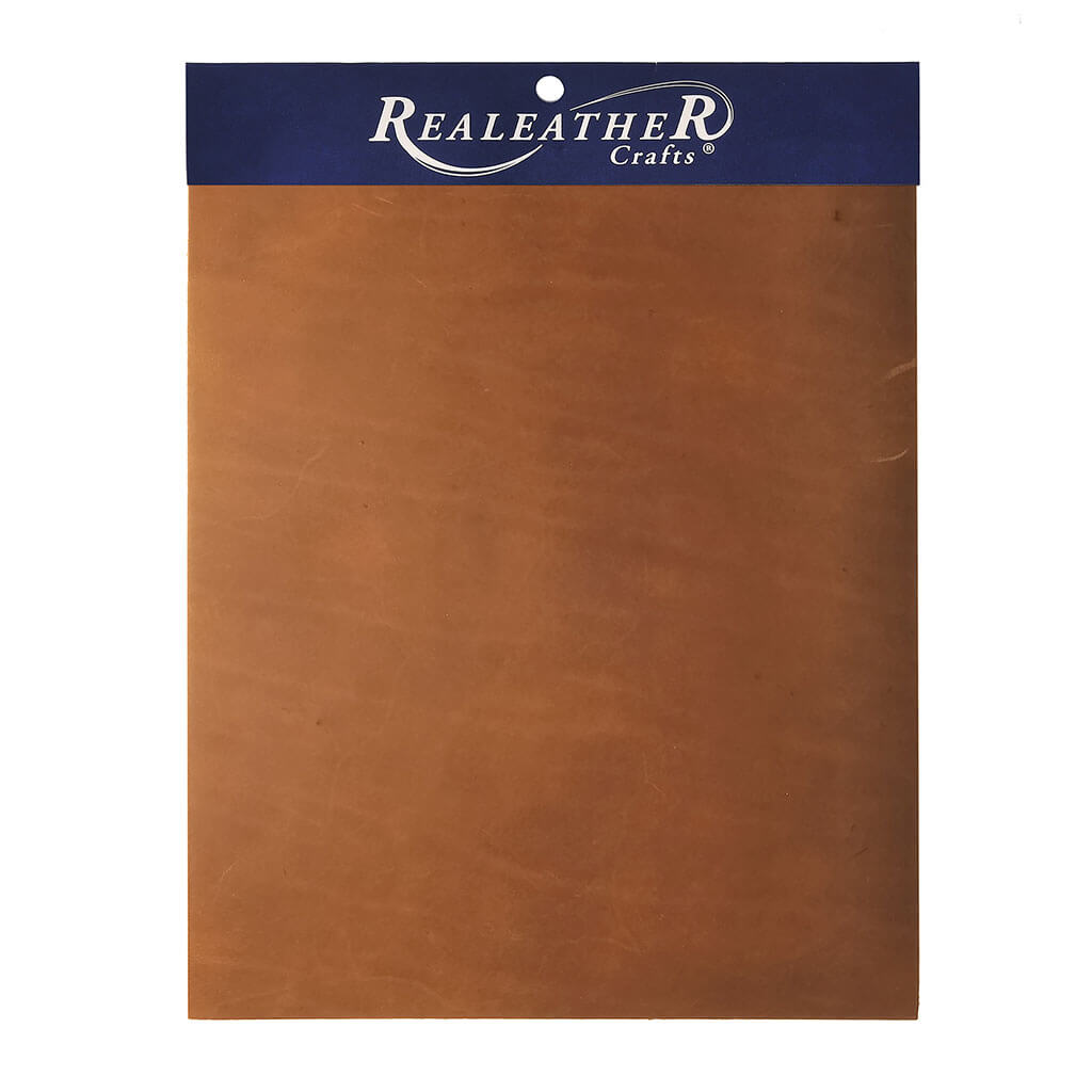 Realeather Crafts Triumph Leather Trim 8.5in x 11in, Rustic Tan