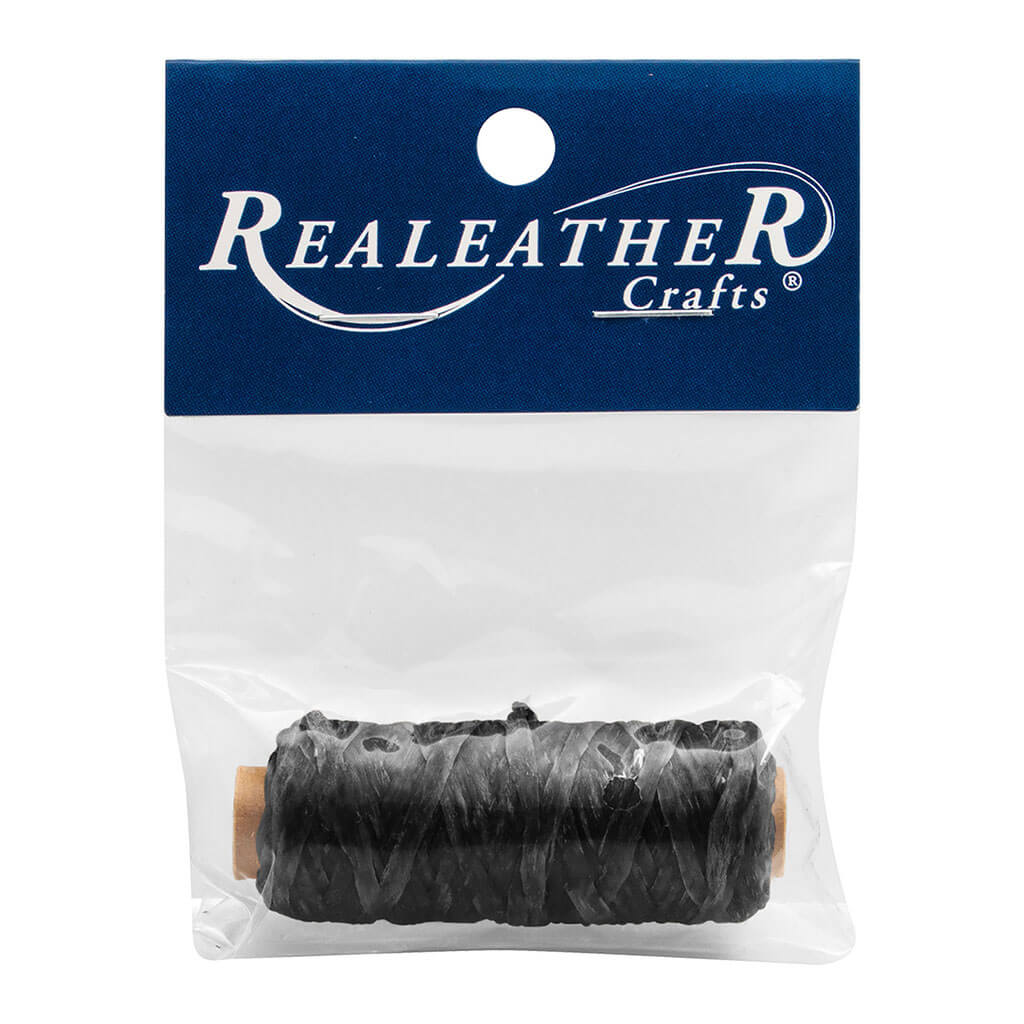 Realeather Crafts Artificial Sinew 20yds, Black