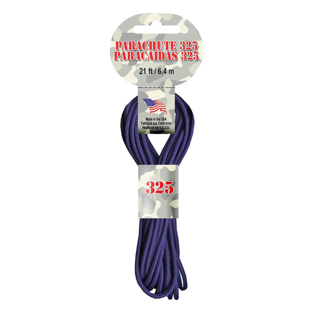 Pepperell Braiding Parachute Cord 3mm x 21ft, Purple