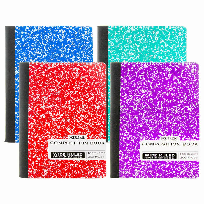 Composition Book W/R Marble 100ct, Violet