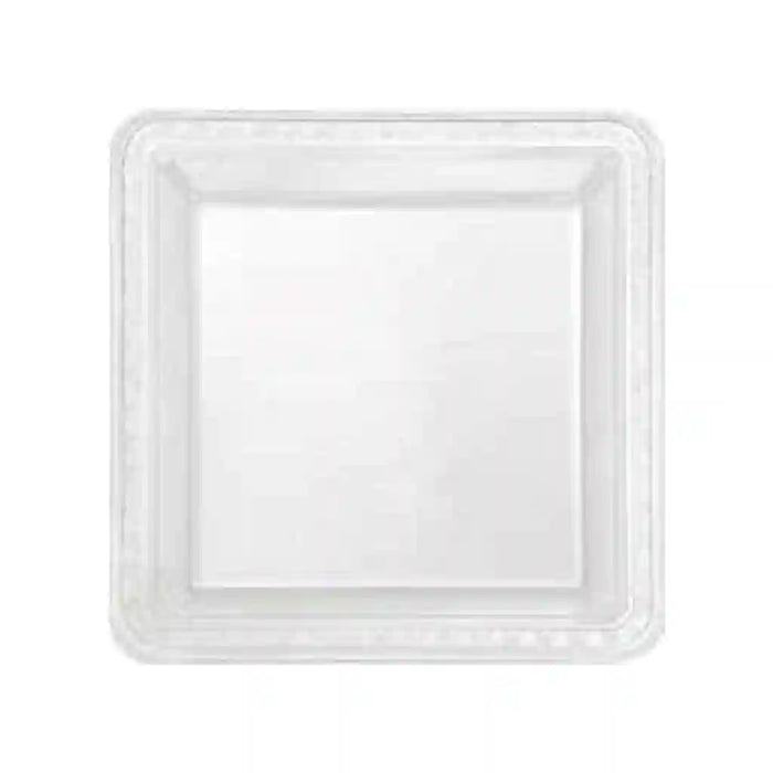 Square Clear Plastic Plate 7in, 12ct