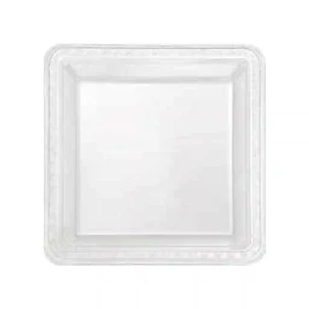 Square Clear Plastic Plate 7in, 12ct