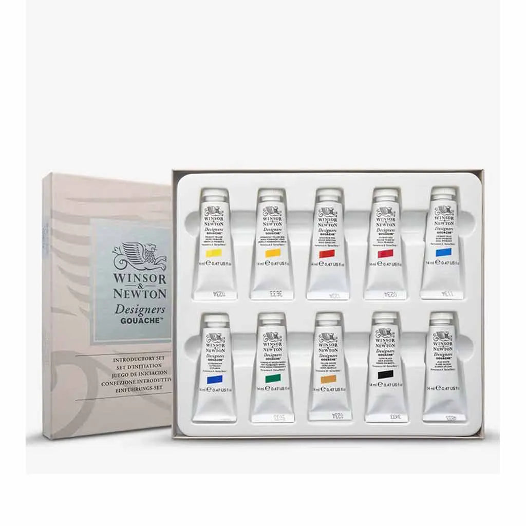 Designers Gouache Introductory Set, Ten 14 ml Tubes