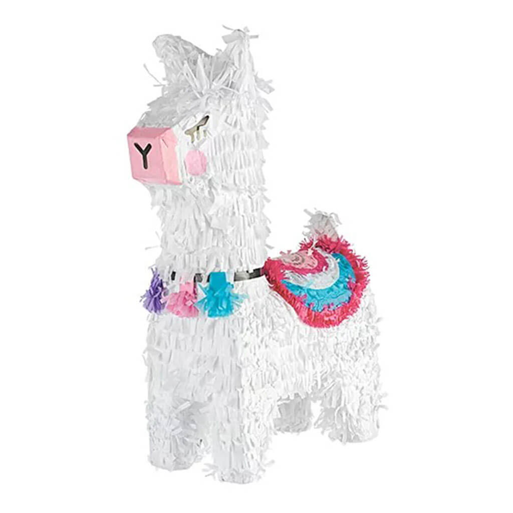 Deluxe Llama 3D White Purple Pinata